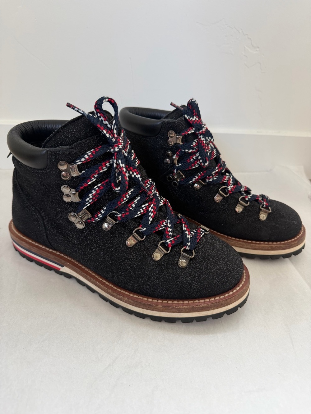 Moncler Black Hiking Boots with Vibram Soles Size 38